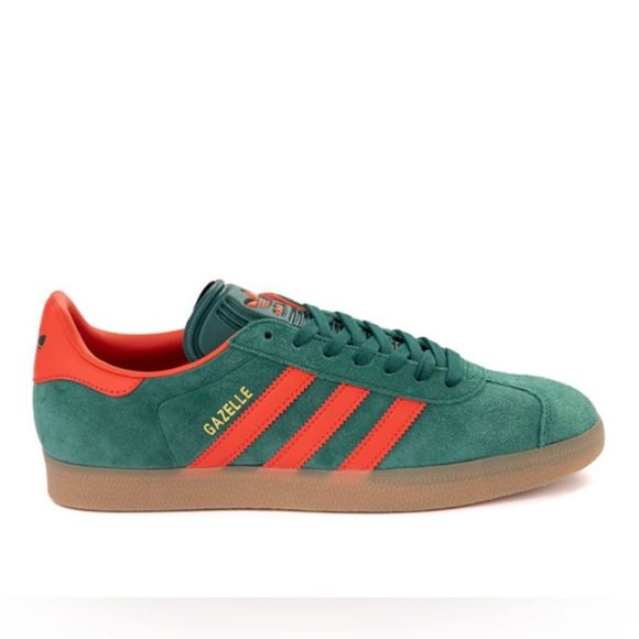 adidas Shoes - NWT Adidas Gazelle Sneakers Collegiate Green Preloved Red Sz Men 5.5/Women 6.5